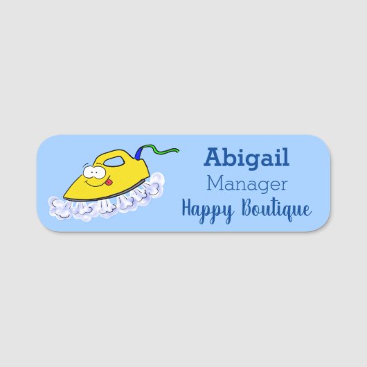 Porte-nom Drôle dessin animé linge de fer (Devant)