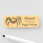 Porte-nom Drôle mignon dessin animé d'araignée moelleuse (En situation)