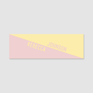 Porte-nom Duonton rose clair Punchy Pastel moderne