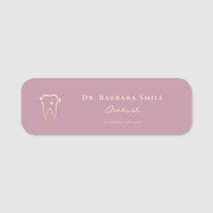 Porte-nom Dusty Pink Dental Assistant Cosmetic Dentist