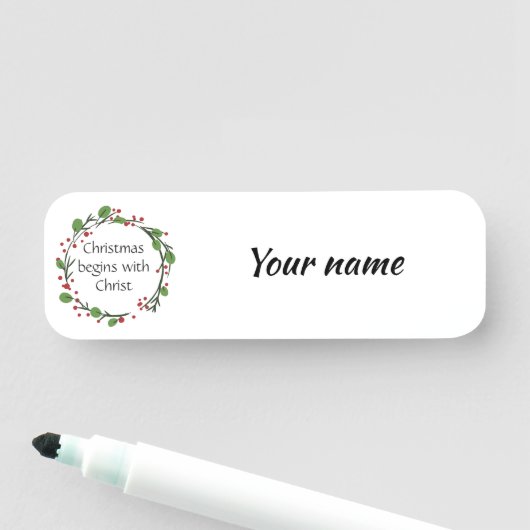 Porte-nom Écriture chrétienne de Noël (En situation)