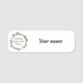 Porte-nom Écriture chrétienne de Noël (Devant)