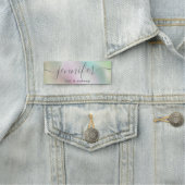 Porte-nom Écriture holographique lumineux et tendance balise (En situation)