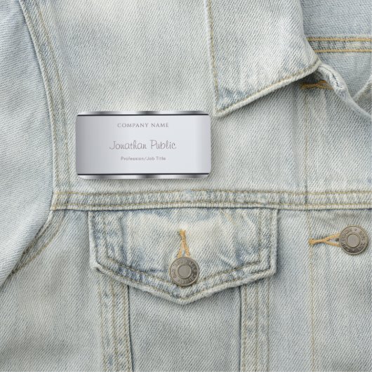 Porte-nom Écriture manuscrite moderne Script Texte Modèle Él (En situation)