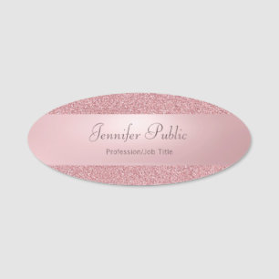 Porte-nom Écriture manuscrite Script Rose Gold Parties scin