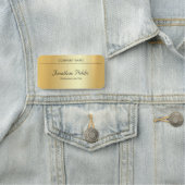 Porte-nom Écriture personnalisée Script moderne Or élégant (En situation)