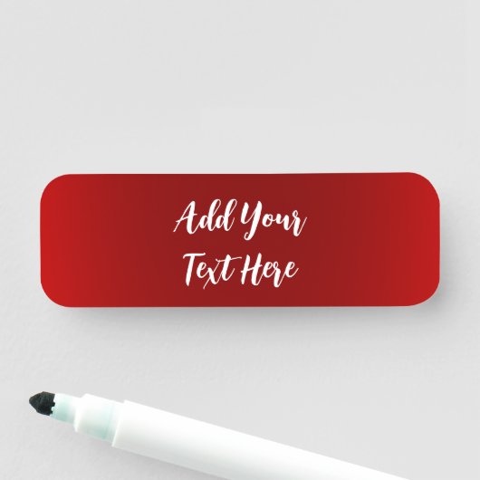 Porte-nom Écriture professionnelle ajouter du texte rouge mo (En situation)