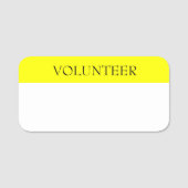 Porte-nom Effacement sec Entreprise Fluorescent Volontaire R (Devant)