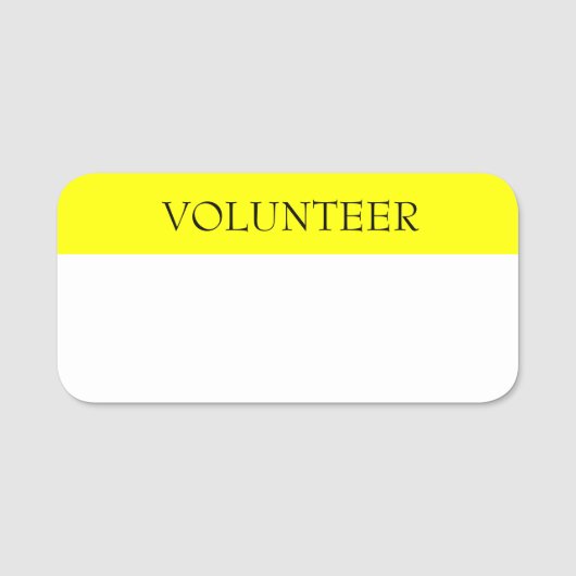 Porte-nom Effacement sec Entreprise Fluorescent Volontaire R (Devant)