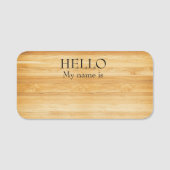 Porte-nom Effacement sec Réutilisable Hello Wood Rustique Pl (Devant)