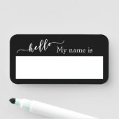 Porte-nom Effacer sec Hello Personnalisable Réutilisable (En situation)