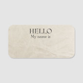 Porte-nom Effacer sec Réutilisable Bonjour Vieux Papier Vint (Devant)