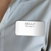 Porte-nom Effacer sec Réutilisable Hello Silver