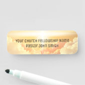 Porte-nom Église chrétienne nuageuse céleste  (En situation)