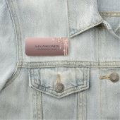 Porte-nom Élégamment chic ombre doré gouttes (En situation)