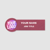 Porte-nom Élégance de l'entreprise : Maroon Nom de la broche (Devant)