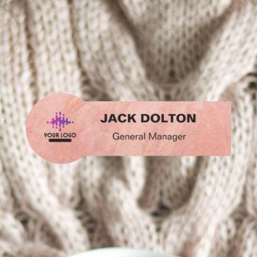 Porte-nom Élégance de l'entreprise : Nom métallique personna