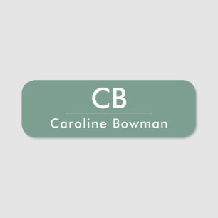 Porte-nom Élégance Muted - Ocean Turquoise Modern Name Balis