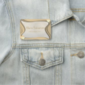 Porte-nom Élégant Beau Parfait Jaune Nom Balise (En situation)