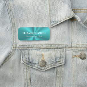 Porte-nom Elegant bleu ombre nom moderne tag
