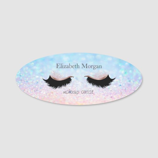 Porte-nom Elégant Bokeh Ombre Faux Lashes (Devant)