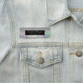 Porte-nom Elégant cadre argenté, Parties scintillant Ombre H (En situation)