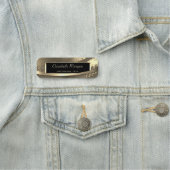 Porte-nom Élégant cadre moderne Stripe Or (En situation)