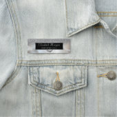 Porte-nom Elégant Cadre Parties scintillant Argent élégant (En situation)