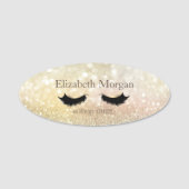 Porte-nom Élégant Chic Bokeh Faux Lashe (Devant)