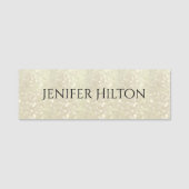 Porte-nom Élégant chic glittery moderne (Devant)