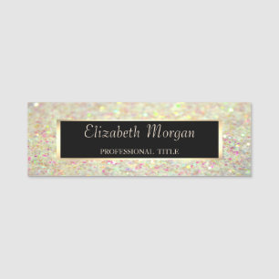 Porte-nom Élégant Chic Moderne Élégant, Cadre, Paillettes
