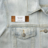 Porte-nom Élégant Cuivre Brown brossé commerce métallique (En situation)