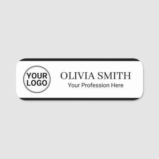 Porte-nom Elegant Custom Logo Employee Name Profession (Devant)