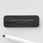 Porte-nom Élégant Design élégant gris foncé (En situation)