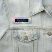 Porte-nom Élégant Design Moderne, Cadre, Holographique Opal (En situation)