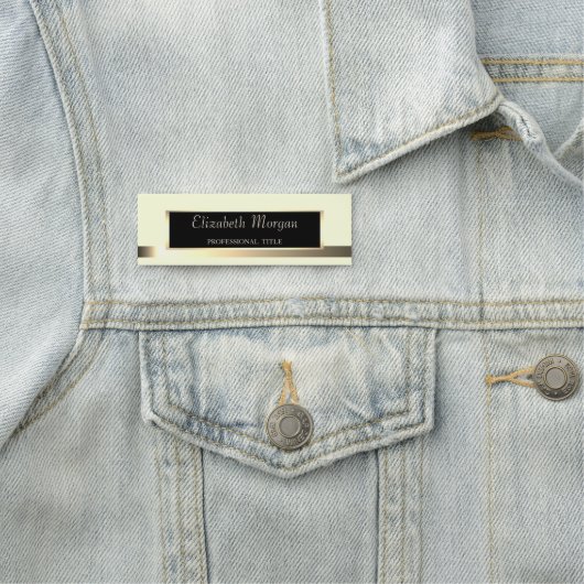 Porte-nom Élégant Design Moderne, Cadre, Parties scintillant (En situation)