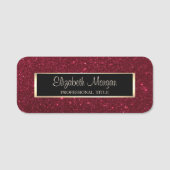 Porte-nom Elégant Design Moderne, Cadre, Parties scintillant (Devant)