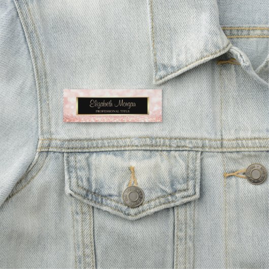 Porte-nom Elégant Design tendance Parties scintillant Bokeh, (En situation)