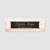 Porte-nom Elégant Design tendance Parties scintillant Bokeh, (Devant)