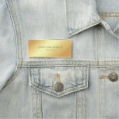 Porte-nom Elégant Faux Gold Modèle Moderne Professionnel (En situation)