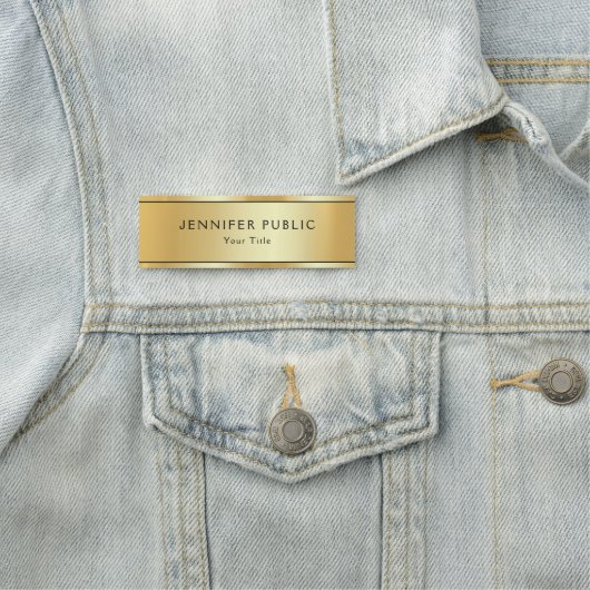 Porte-nom Elégant Faux Gold Moderne tendance Modèle personna (En situation)