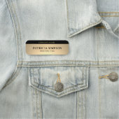 Porte-nom Elégant Glamour Noir Et Or : Luxe Unique (En situation)