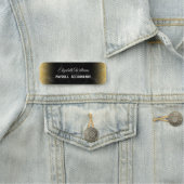 Porte-nom Élégant Glittery Gold Foil Nom Balise (En situation)