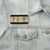 Porte-nom Elégant Gold & Black Luxury : Style et raffinement (En situation)