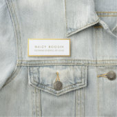 Porte-nom Élégant Gold Bordure Nom balise (En situation)