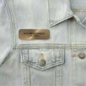 Porte-nom Élégant Gold Metallic Professionnel (En situation)