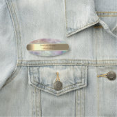 Porte-nom Elegant Gold Stripe, Parties scintillant Bokeh, Pe (En situation)