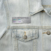 Porte-nom Elégant Lashes, Argent Parties scintillant Bokeh m (En situation)