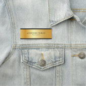 Porte-nom Élégant Metallic Gold Look Modèle professionnel (En situation)