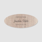 Porte-nom Élégant Modèle à script calé (Devant)